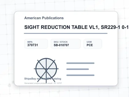SIGHT REDUCTION TABLE VL1, SR229-1 0-15DEG - American Publications - IMPA 370731 - UOM PCE