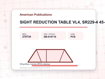 SIGHT REDUCTION TABLE VL4, SR229-4 45-60DEG - American Publications - IMPA 370734 - UOM PCE