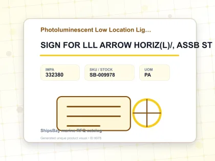 SIGN FOR LLL ARROW HORIZ(L)/, ASSB ST 50X100MM 10'S/PKT - Photoluminescent Low Location Lighting System - IMPA 332380 - UOM PA