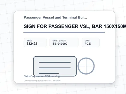 SIGN FOR PASSENGER VSL, BAR 150X150MM - Passenger Vessel and Terminal Building Signs - IMPA 332422 - UOM PCE