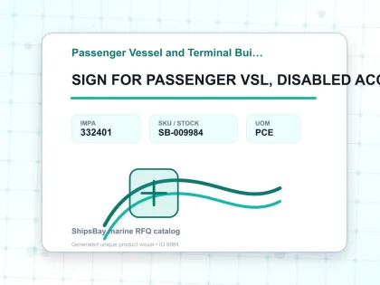SIGN FOR PASSENGER VSL, DISABLED ACCESS 150X150MM - Passenger Vessel and Terminal Building Signs - IMPA 332401 - UOM PCE