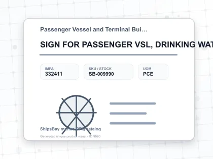 SIGN FOR PASSENGER VSL, DRINKING WATER 150X150MM - Passenger Vessel and Terminal Building Signs - IMPA 332411 - UOM PCE