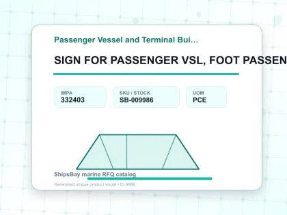 SIGN FOR PASSENGER VSL, FOOT PASSENGER 150X150MM - Passenger Vessel and Terminal Building Signs - IMPA 332403 - UOM PCE