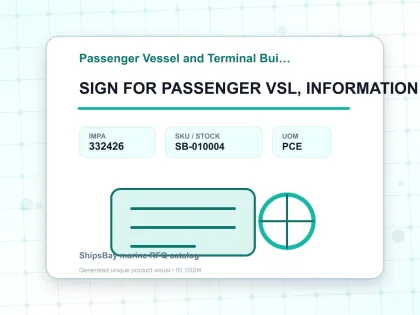 SIGN FOR PASSENGER VSL, INFORMATION 150X150MM - Passenger Vessel and Terminal Building Signs - IMPA 332426 - UOM PCE
