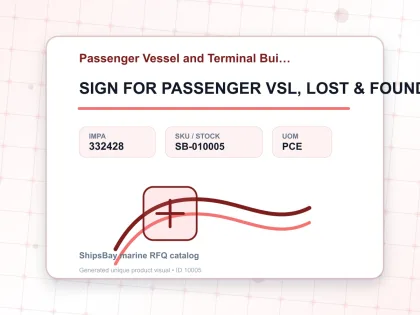 SIGN FOR PASSENGER VSL, LOST & FOUND 150X150MM - Passenger Vessel and Terminal Building Signs - IMPA 332428 - UOM PCE