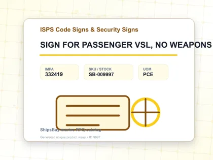 SIGN FOR PASSENGER VSL, NO WEAPONS (SPECIFY SIZE) - ISPS Code Signs & Security Signs - IMPA 332419 - UOM PCE