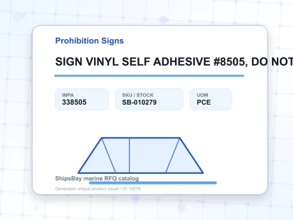 SIGN VINYL SELF ADHESIVE #8505, DO NOT DRINK (SPECIFY SIZE) - Prohibition Signs - IMPA 338505 - UOM PCE