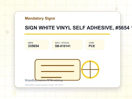 SIGN WHITE VINYL SELF ADHESIVE, #5654 150X150MM WASH HANDS - Mandatory Signs - IMPA 335654 - UOM PCE