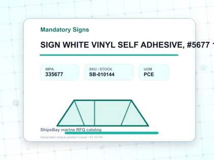 SIGN WHITE VINYL SELF ADHESIVE, #5677 100X300MM PROTECTIVE - Mandatory Signs - IMPA 335677 - UOM PCE