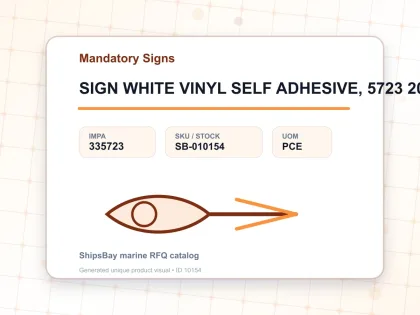 SIGN WHITE VINYL SELF ADHESIVE, 5723 200X150MM EAR PROTEC MUST - Mandatory Signs - IMPA 335723 - UOM PCE
