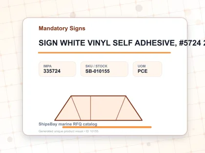 SIGN WHITE VINYL SELF ADHESIVE, #5724 200X150MM WEAR GLOVES - Mandatory Signs - IMPA 335724 - UOM PCE