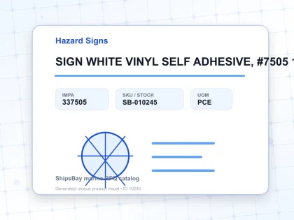 SIGN WHITE VINYL SELF ADHESIVE, #7505 150X150MM DANGER ACID - Hazard Signs - IMPA 337505 - UOM PCE
