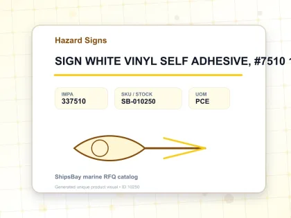 SIGN WHITE VINYL SELF ADHESIVE, #7510 150X150MM CAUTION NOISE - Hazard Signs - IMPA 337510 - UOM PCE