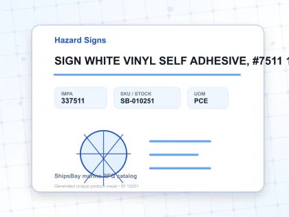 SIGN WHITE VINYL SELF ADHESIVE, #7511 150X150MM RADIATION RISK - Hazard Signs - IMPA 337511 - UOM PCE