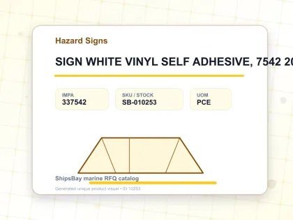 SIGN WHITE VINYL SELF ADHESIVE, 7542 200X150MM DANGER ANMANNED - Hazard Signs - IMPA 337542 - UOM PCE