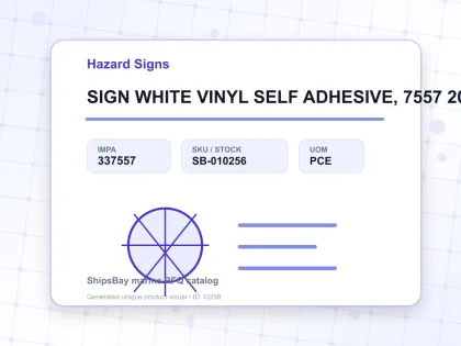 SIGN WHITE VINYL SELF ADHESIVE, 7557 200X150MM WARNING MOTOR - Hazard Signs - IMPA 337557 - UOM PCE