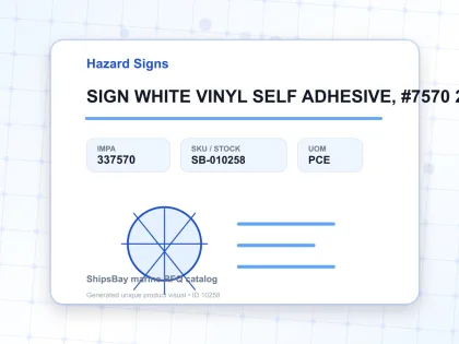 SIGN WHITE VINYL SELF ADHESIVE, #7570 200X150MM WARNING MIND - Hazard Signs - IMPA 337570 - UOM PCE