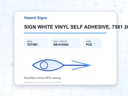 SIGN WHITE VINYL SELF ADHESIVE, 7581 200X150MM CAUTION EXPLOSI - Hazard Signs - IMPA 337581 - UOM PCE