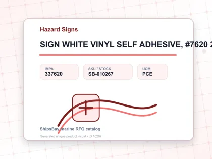 SIGN WHITE VINYL SELF ADHESIVE, #7620 200X150MM CAUTION TRIP - Hazard Signs - IMPA 337620 - UOM PCE