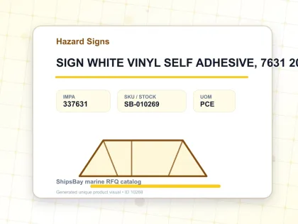 SIGN WHITE VINYL SELF ADHESIVE, 7631 200X150MM DANGER FLAMMABL - Hazard Signs - IMPA 337631 - UOM PCE