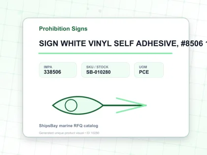 SIGN WHITE VINYL SELF ADHESIVE, #8506 150X150MM DO NOT OPERATE - Prohibition Signs - IMPA 338506 - UOM PCE