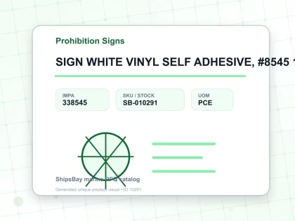 SIGN WHITE VINYL SELF ADHESIVE, #8545 100X300MM - Prohibition Signs - IMPA 338545 - UOM PCE