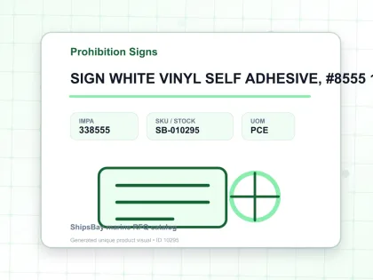 SIGN WHITE VINYL SELF ADHESIVE, #8555 100X300MM - Prohibition Signs - IMPA 338555 - UOM PCE