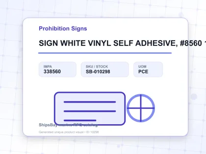 SIGN WHITE VINYL SELF ADHESIVE, #8560 100X300MM - Prohibition Signs - IMPA 338560 - UOM PCE