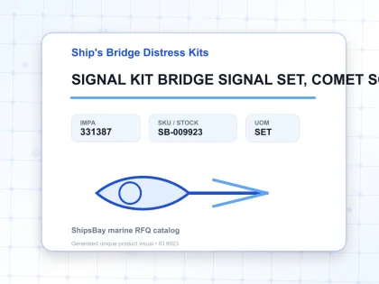 SIGNAL KIT BRIDGE SIGNAL SET, COMET SOLAS/MED - Ship's Bridge Distress Kits - IMPA 331387 - UOM SET