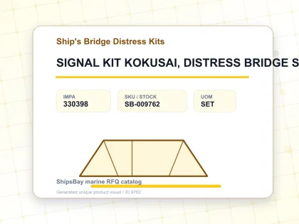 SIGNAL KIT KOKUSAI, DISTRESS BRIDGE SET - Ship's Bridge Distress Kits - IMPA 330398 - UOM SET