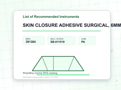 SKIN CLOSURE ADHESIVE SURGICAL, 6MM 25'S - List of Recommended Instruments - IMPA 391364 - UOM PA