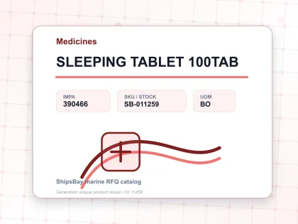 SLEEPING TABLET 100TAB - Medicines - IMPA 390466 - UOM BO