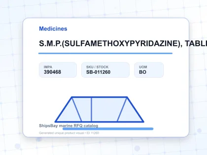 S.M.P.(SULFAMETHOXYPYRIDAZINE), TABLET 100TAB - Medicines - IMPA 390468 - UOM BO