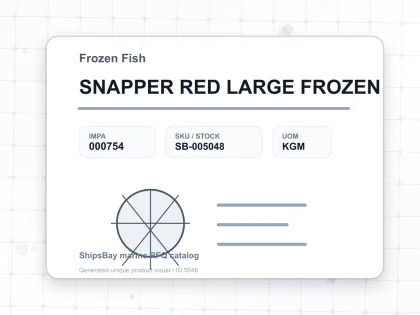 SNAPPER RED LARGE FROZEN - Frozen Fish - IMPA 000754 - UOM KGM