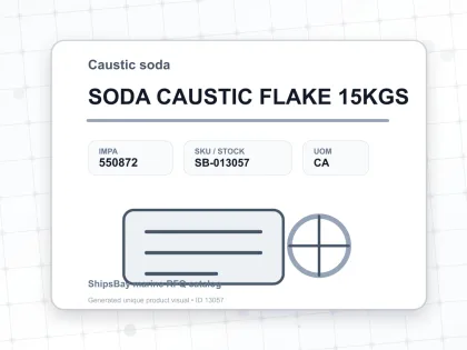 SODA CAUSTIC FLAKE 15KGS - Caustic soda - IMPA 550872 - UOM CA