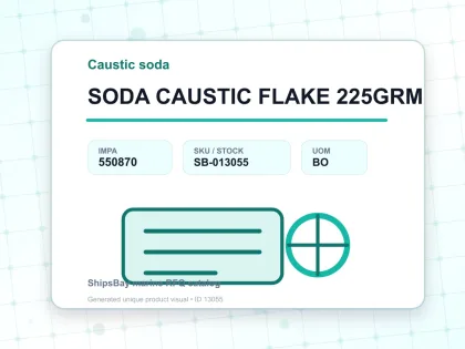 SODA CAUSTIC FLAKE 225GRM - Caustic soda - IMPA 550870 - UOM BO