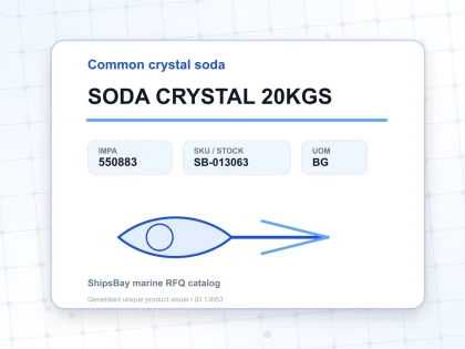 SODA CRYSTAL 20KGS - Common crystal soda - IMPA 550883 - UOM BG