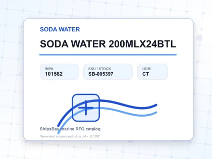 SODA WATER 200MLX24BTL - SODA WATER - IMPA 101582 - UOM CT
