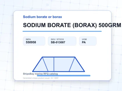 SODIUM BORATE (BORAX) 500GRM - Sodium borate or borax - IMPA 550958 - UOM PA