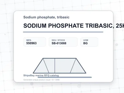 SODIUM PHOSPHATE TRIBASIC, 25KGS - Sodium phosphate, tribasic - IMPA 550963 - UOM BG