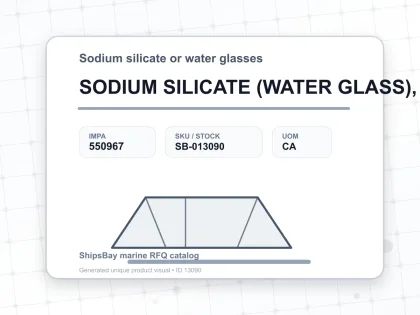SODIUM SILICATE (WATER GLASS), 25KGS - Sodium silicate or water glasses - IMPA 550967 - UOM CA