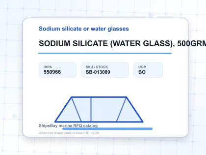 SODIUM SILICATE (WATER GLASS), 500GRM - Sodium silicate or water glasses - IMPA 550966 - UOM BO