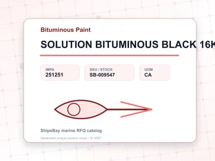 SOLUTION BITUMINOUS BLACK 16KG - Bituminous Paint - IMPA 251251 - UOM CA