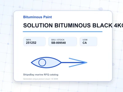 SOLUTION BITUMINOUS BLACK 4KG - Bituminous Paint - IMPA 251252 - UOM CA