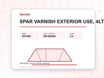 SPAR VARNISH EXTERIOR USE, 4LTR - Varnish - IMPA 251404 - UOM CA
