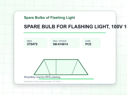SPARE BULB FOR FLASHING LIGHT, 100V 100W B-22 - Spare Bulbs of Flashing Light - IMPA 370472 - UOM PCE