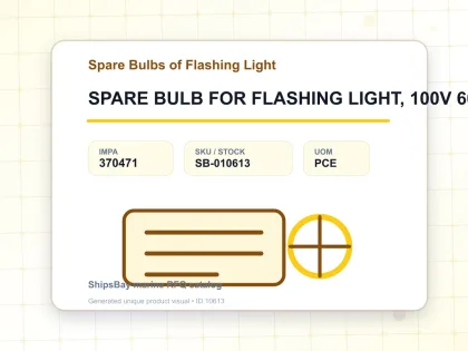 SPARE BULB FOR FLASHING LIGHT, 100V 60W E-26 - Spare Bulbs of Flashing Light - IMPA 370471 - UOM PCE