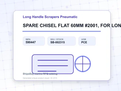 SPARE CHISEL FLAT 60MM #2001, FOR LONG HANDLE SCRAPER - Long Handle Scrapers Pneumatic - IMPA 590447 - UOM PCE
