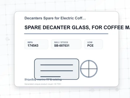 SPARE DECANTER GLASS, FOR COFFEE MAKER 12CUPS - Decanters Spare for Electric Coffee Maker - IMPA 174543 - UOM PCE