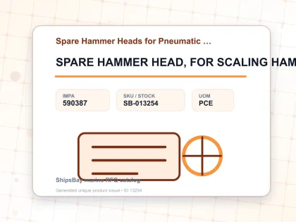 SPARE HAMMER HEAD, FOR SCALING HAMMER SINGLE - Spare Hammer Heads for Pneumatic Scaling Hammer - IMPA 590387 - UOM PCE